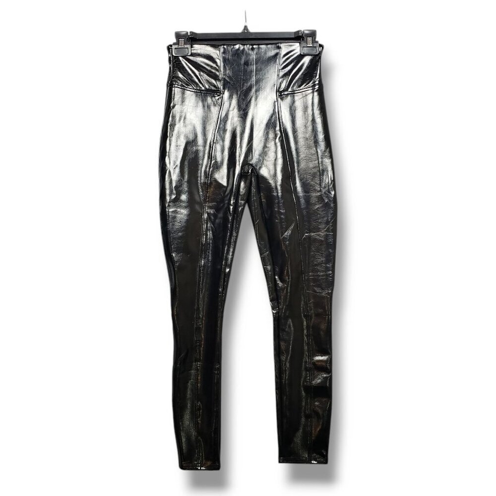 Spanx SPANXshape Faux Leather Patent Leggings Womens‎ Small Black